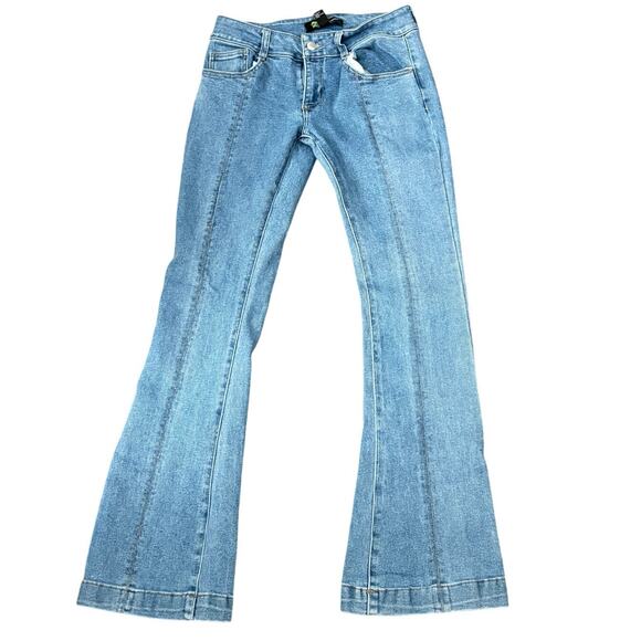 Rare Forever 21 Frankie & the Studs Star Flare Jeans L Coastal Cowgirl Cowboys - Picture 3 of 9